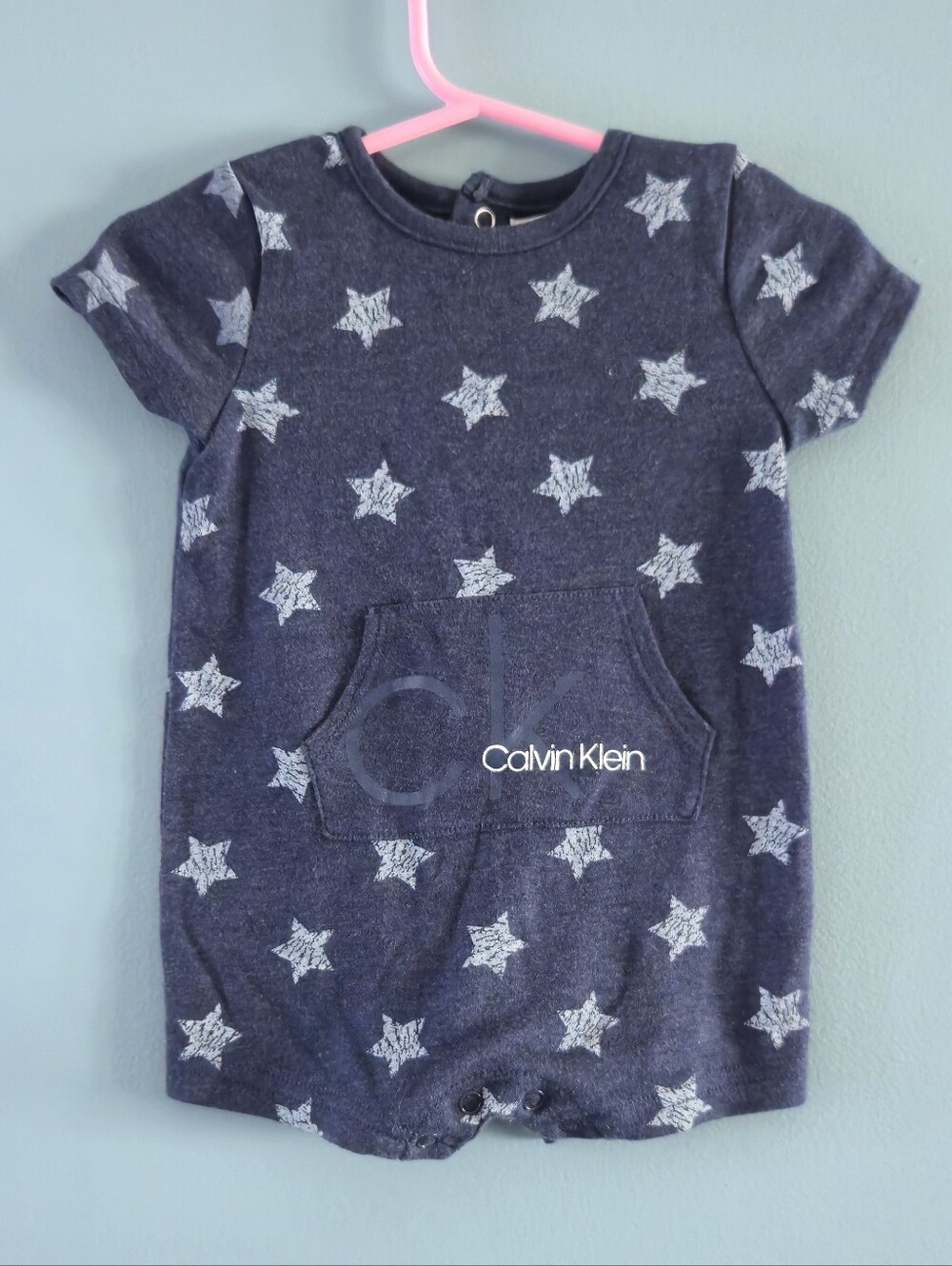 Calvin Klein Navy Star Boy Romper 3-6m
